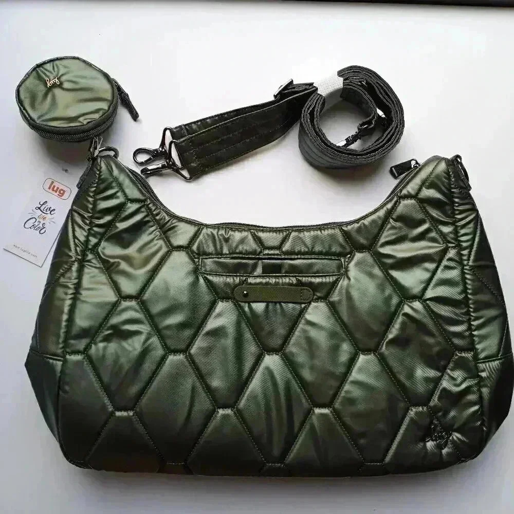 LUG Winger Hobo Bag / Crossbody / Shoulder Bag with Coin Pouch - Metalli… - Picture 6 of 16